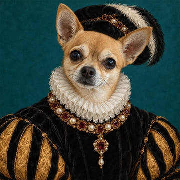 Chihuahua in this portrait style