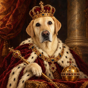 Labrador in this portrait style