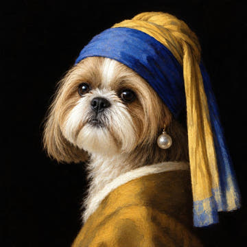 Shih Tzu in this portrait style