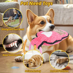 Crinkle and Squeaky Dog Toys & Tough Tug of War Set - dog product photo (view 6)
