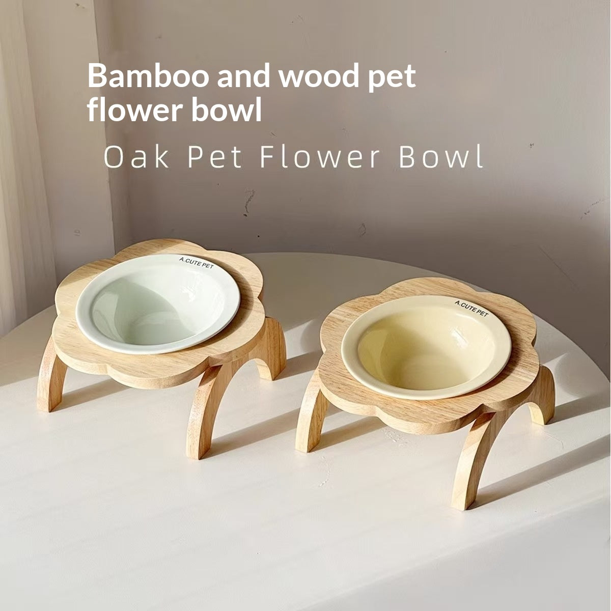 Pet Flying Saucer Cat Bowl Ceramic Flower Stand Cat Food - dog and cat product photo (view 3)