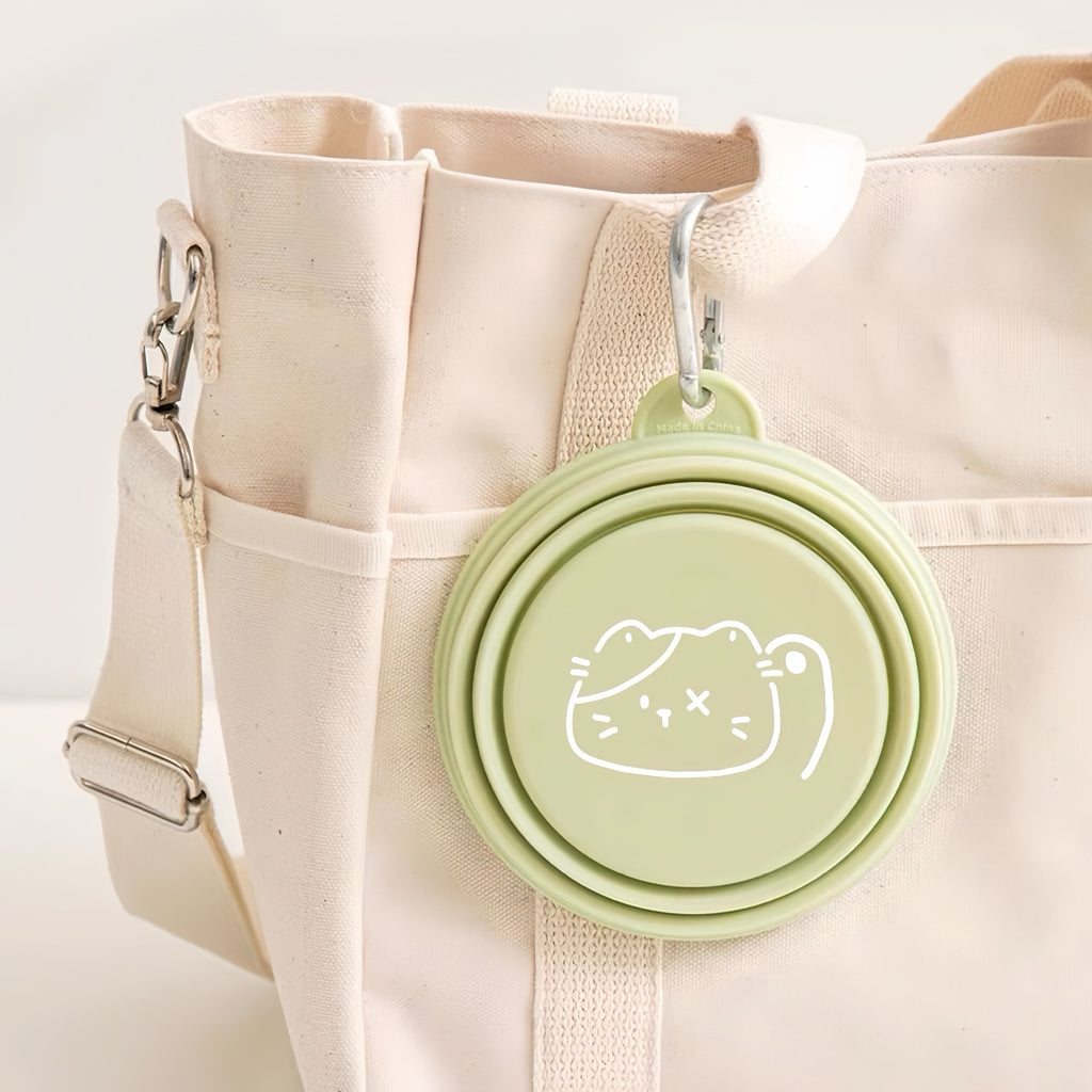 Pet Dog and Cat Folding Bowl Portable Dog Food Bowl - dog and cat product photo (view 5)