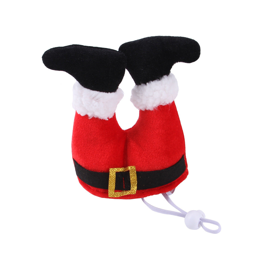 The Christmas Hat That Looks Like Santa Fell Into Your Pet - dog and cat product photo (view 3)