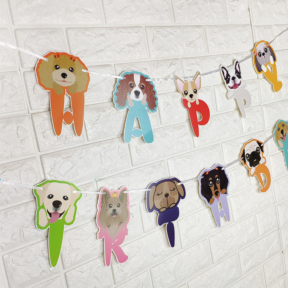 The Happy Birthday Banner Where Every Letter Is a Dog - dog product photo (view 4)