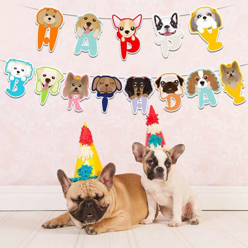 The Happy Birthday Banner Where Every Letter Is a Dog - dog product photo (view 3)