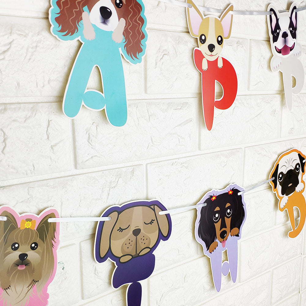 The Happy Birthday Banner Where Every Letter Is a Dog - dog product photo (view 2)