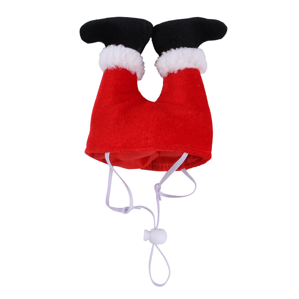 The Christmas Hat That Looks Like Santa Fell Into Your Pet - dog and cat product photo (view 4)