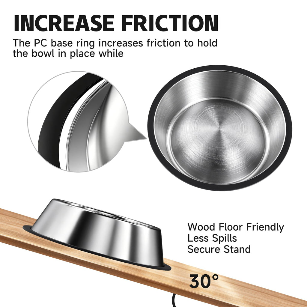 Stainless Steel Food Water Shallow Whisker Friendly Cat Pet - cat product photo (view 7)