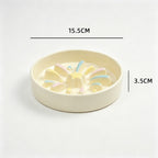 Floral Ceramic Cat and Dog Bowl Slow-feeding Anti-choking - dog and cat product photo (view 7)