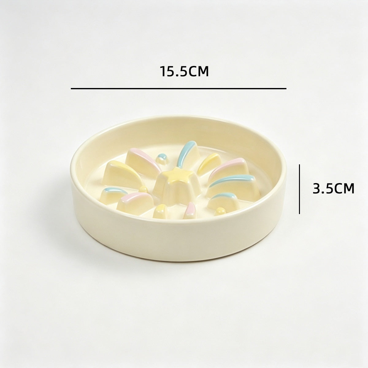 Floral Ceramic Cat and Dog Bowl Slow-feeding Anti-choking - dog and cat product photo (view 7)
