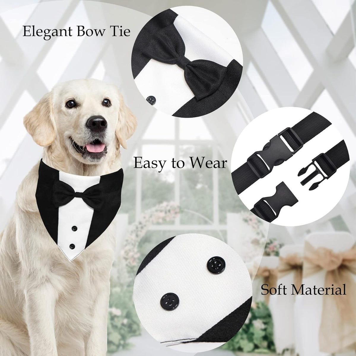 The Tuxedo Your Dog Can Wear Without Trying on a Single Sleeve - dog product photo (view 4)