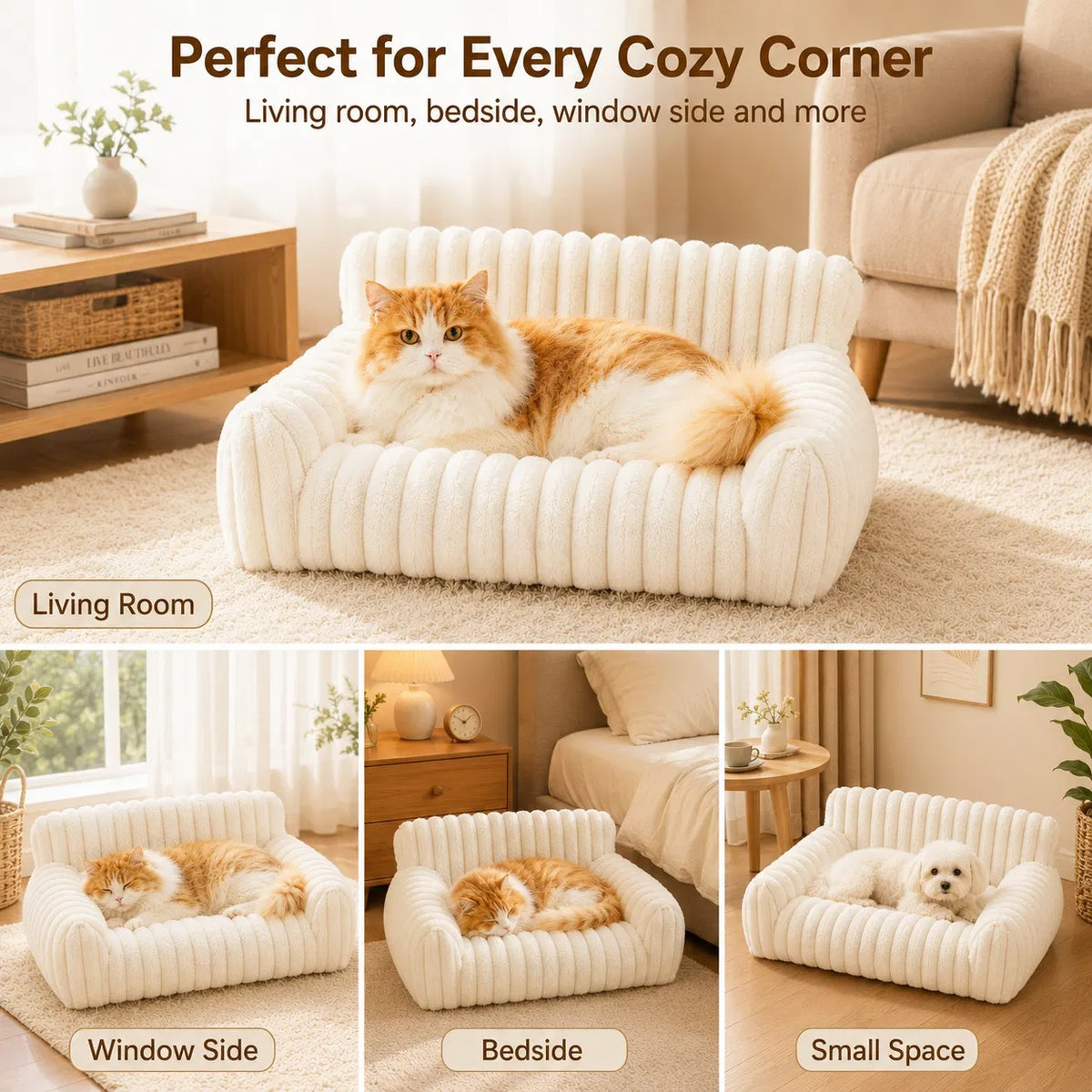 A Tiny Sofa, Because Your Cat Already Took the Big One - cat product photo (view 5)