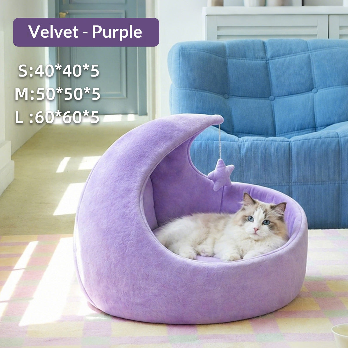 Starry Sky Moon Bed, For a Cat With a Flair for Drama - cat product photo (view 8)
