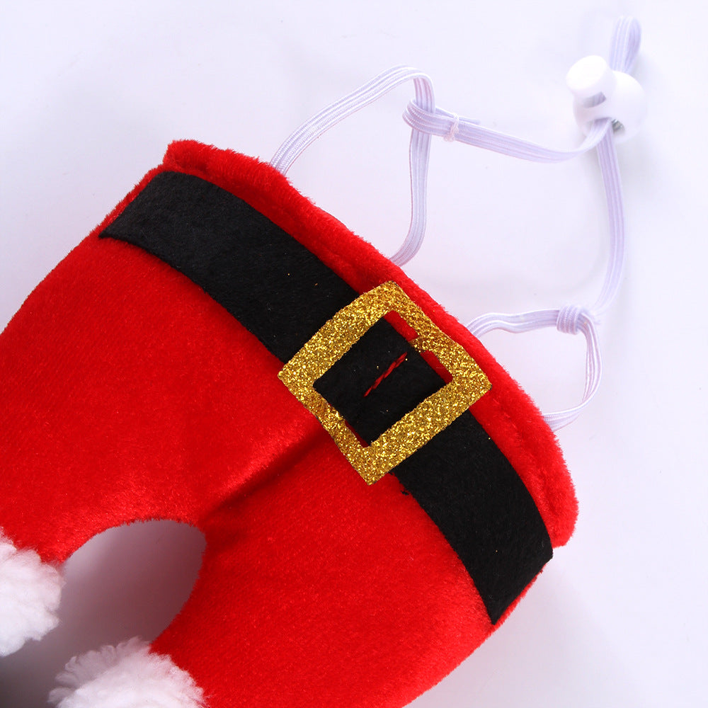 The Christmas Hat That Looks Like Santa Fell Into Your Pet - dog and cat product photo (view 5)