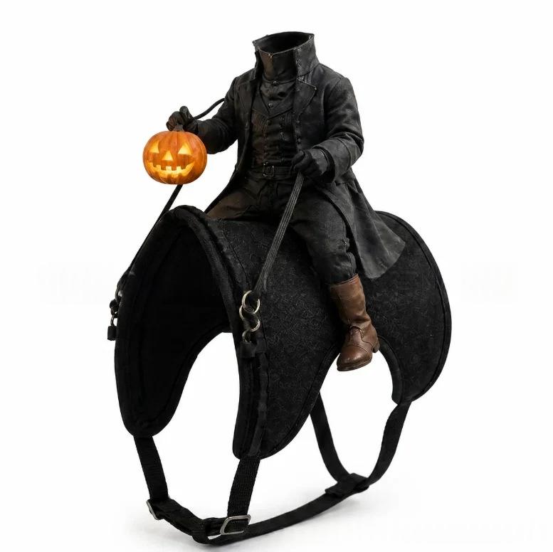 Headless Horseman Cat Costume with Pumpkin Rider (view 4)