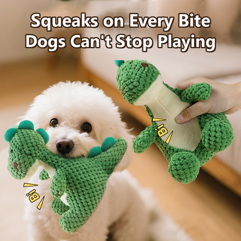 Dog Squeaky Plush Dinosaur Toy for Toy Poodles & Small - dog and cat product photo (view 2)
