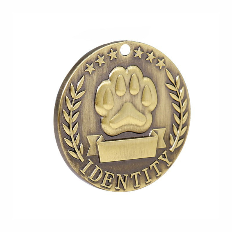 Dog ID Tag Stainless Steel Engraved Nameplate Keychain - dog product photo (view 3)