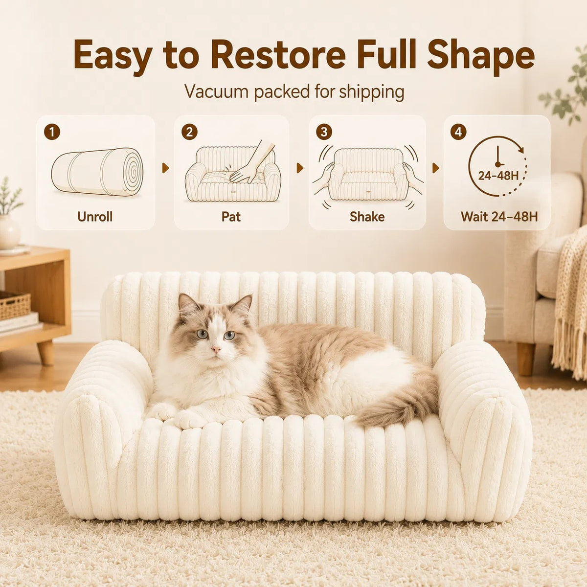A Tiny Sofa, Because Your Cat Already Took the Big One - cat product photo (view 6)