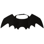 Black felt bat wings pet costume with neck and chest straps