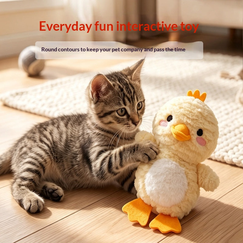 Big-eared Elephant and Little Yellow Duck Pet Toys - cat product photo (view 3)