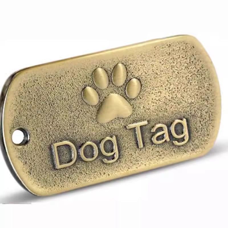 Dog ID Tag Stainless Steel Engraved Nameplate Keychain - dog product photo (view 4)
