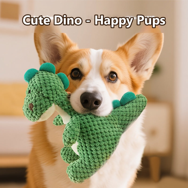 Dog Squeaky Plush Dinosaur Toy for Toy Poodles & Small - dog and cat product photo (view 4)