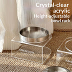 Stainless Steel Cat Bowl with a Raised Acrylic Stand Dog - dog and cat product photo (view 4)