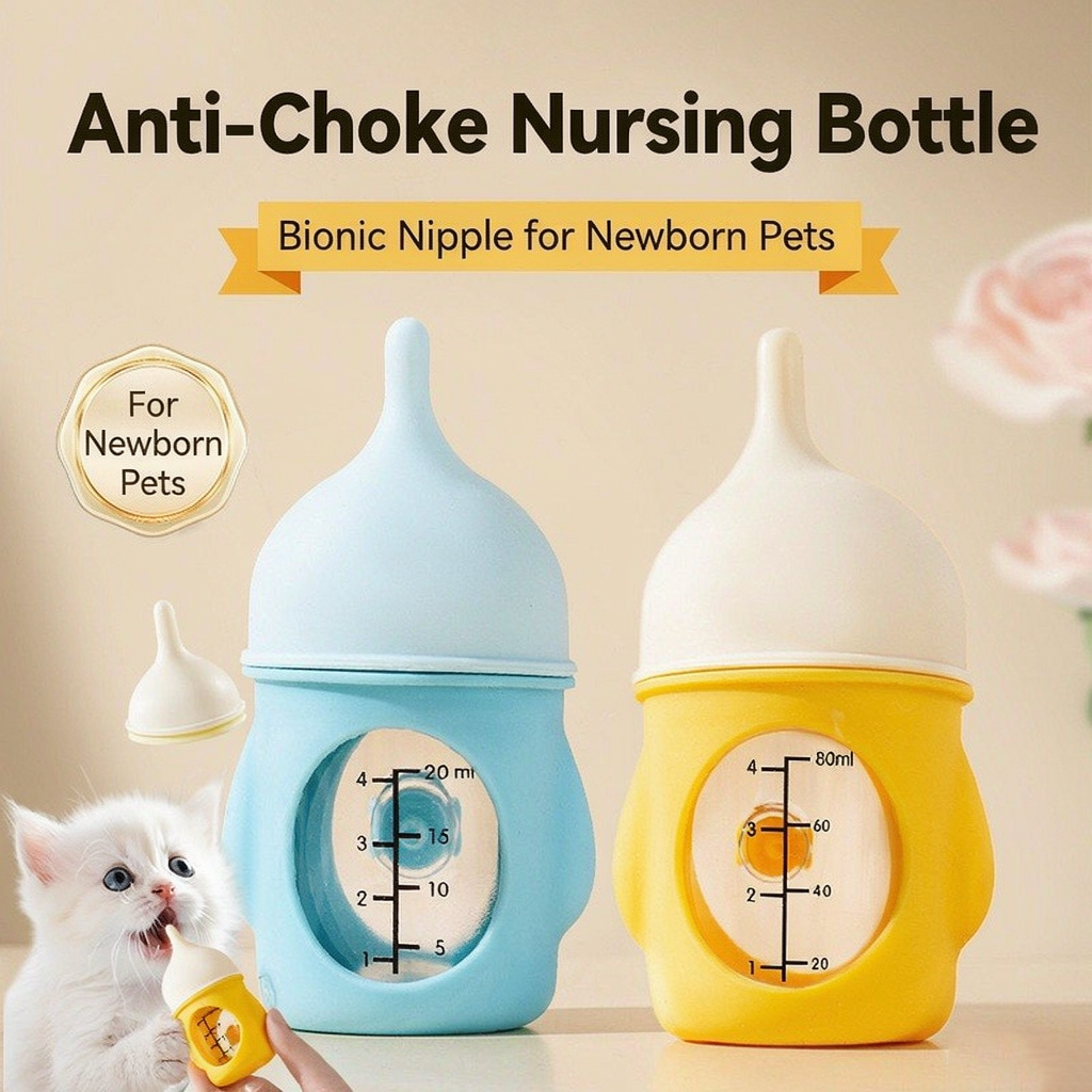 20ML 80ml Bionic Anti-choke Pet Nursing Bottle for Newborn - dog and cat product photo (view 2)