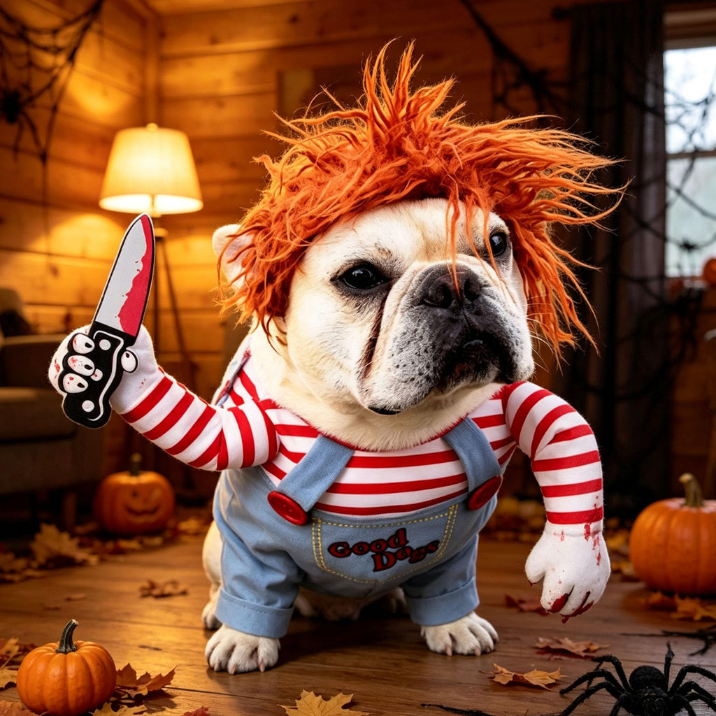 Killer Doll Costume with Wig for Dogs (view 2)