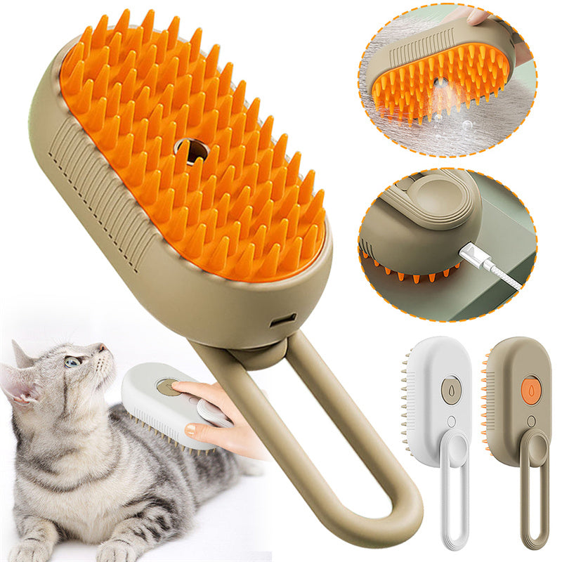 Steam Pet Grooming Brush - dog and cat product photo (view 3)