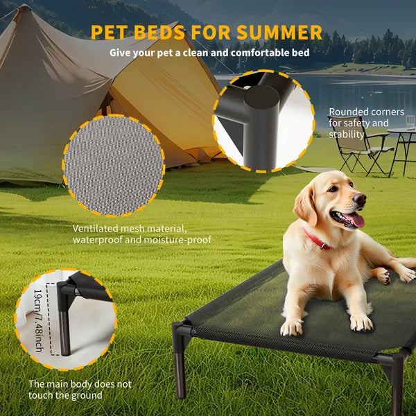 Elevated Mesh Bed for Pets Who Run Hot - pet product photo (view 5)