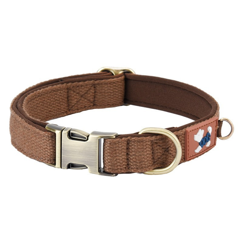 Dog Collar Webbing with Space Cotton Lining Adjustable Neck - dog product photo (view 3)