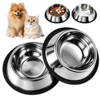 Stainless Steel Food Water Shallow Whisker Friendly Cat Pet - cat product photo (view 2)