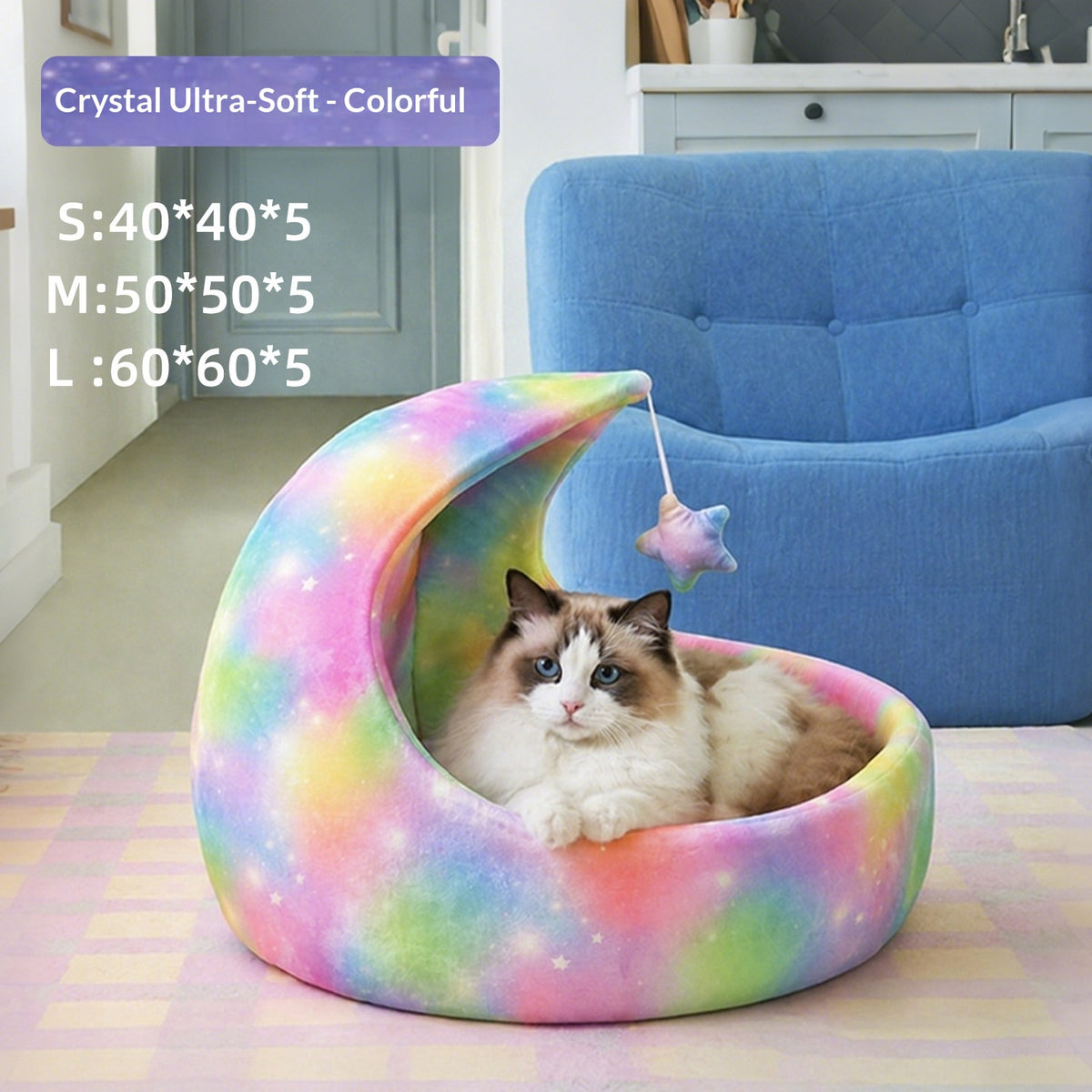 Starry Sky Moon Bed, For a Cat With a Flair for Drama - cat product photo (view 6)
