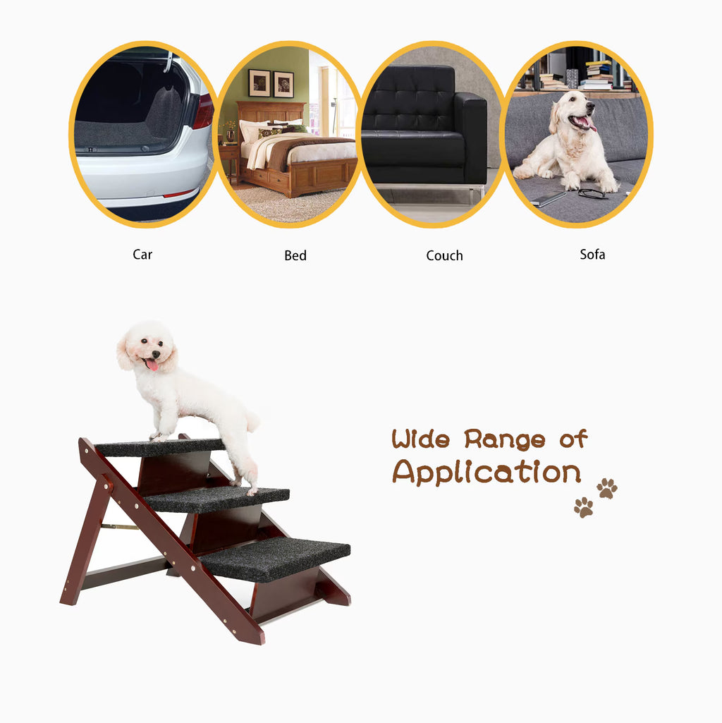 Wood Pet Stairs That Fold Into a Ramp - dog and cat product photo (view 5)