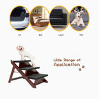 Wood Pet Stairs That Fold Into a Ramp - dog and cat product photo (view 5)