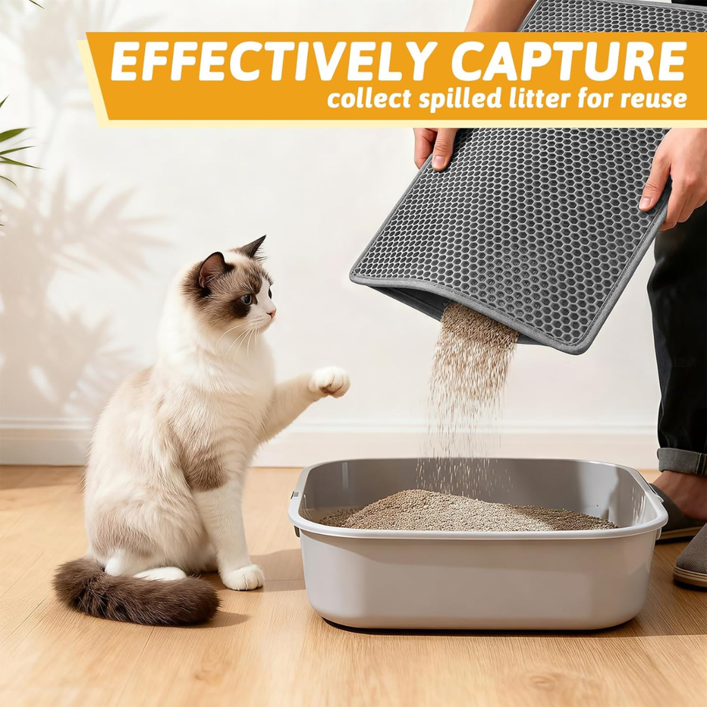 The Litter Mat That Ends the Kitchen Gravel Trail - cat product photo (view 6)