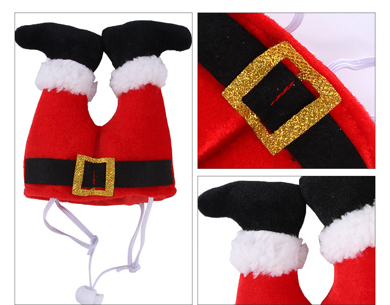 The Christmas Hat That Looks Like Santa Fell Into Your Pet - dog and cat product photo (view 6)