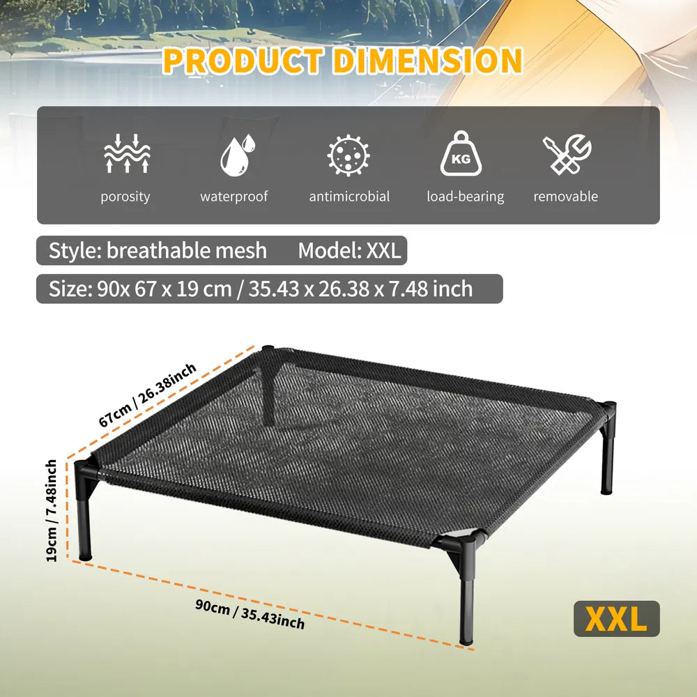 Elevated Mesh Bed for Pets Who Run Hot - pet product photo (view 9)