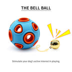 Dog Ball Toy, Dog Interactive Toy with Ring Bell Squeak - dog product photo (view 4)