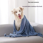 Coral Fleece Bathing Towel for Pet Cleaning - pet product photo