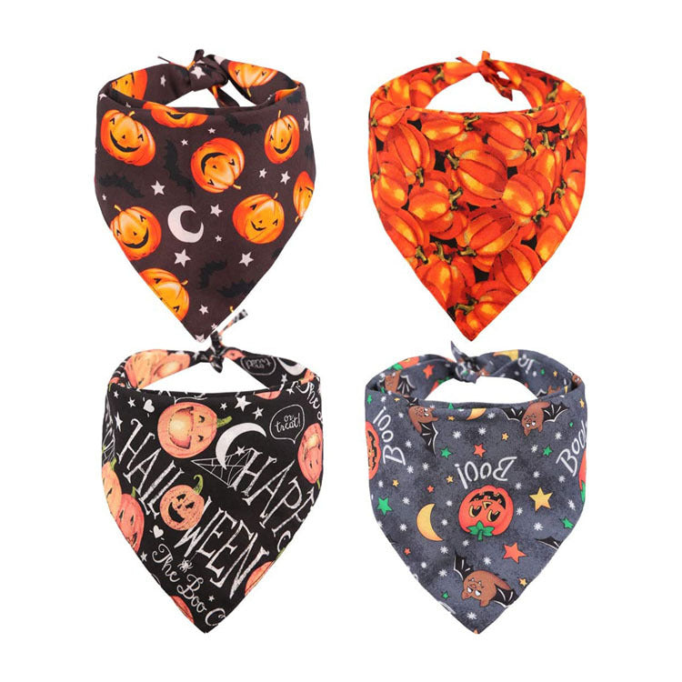 Happy Halloween Dog Bandana, Pumpkin Print (view 2)