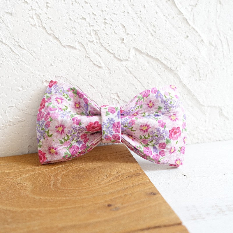 Metal Buckle Dog Collar Leash Bow Tie Accessory - dog product photo (view 6)