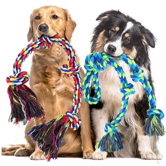 Dog Toy Teething Rope Knot Toy - dog product photo (view 3)