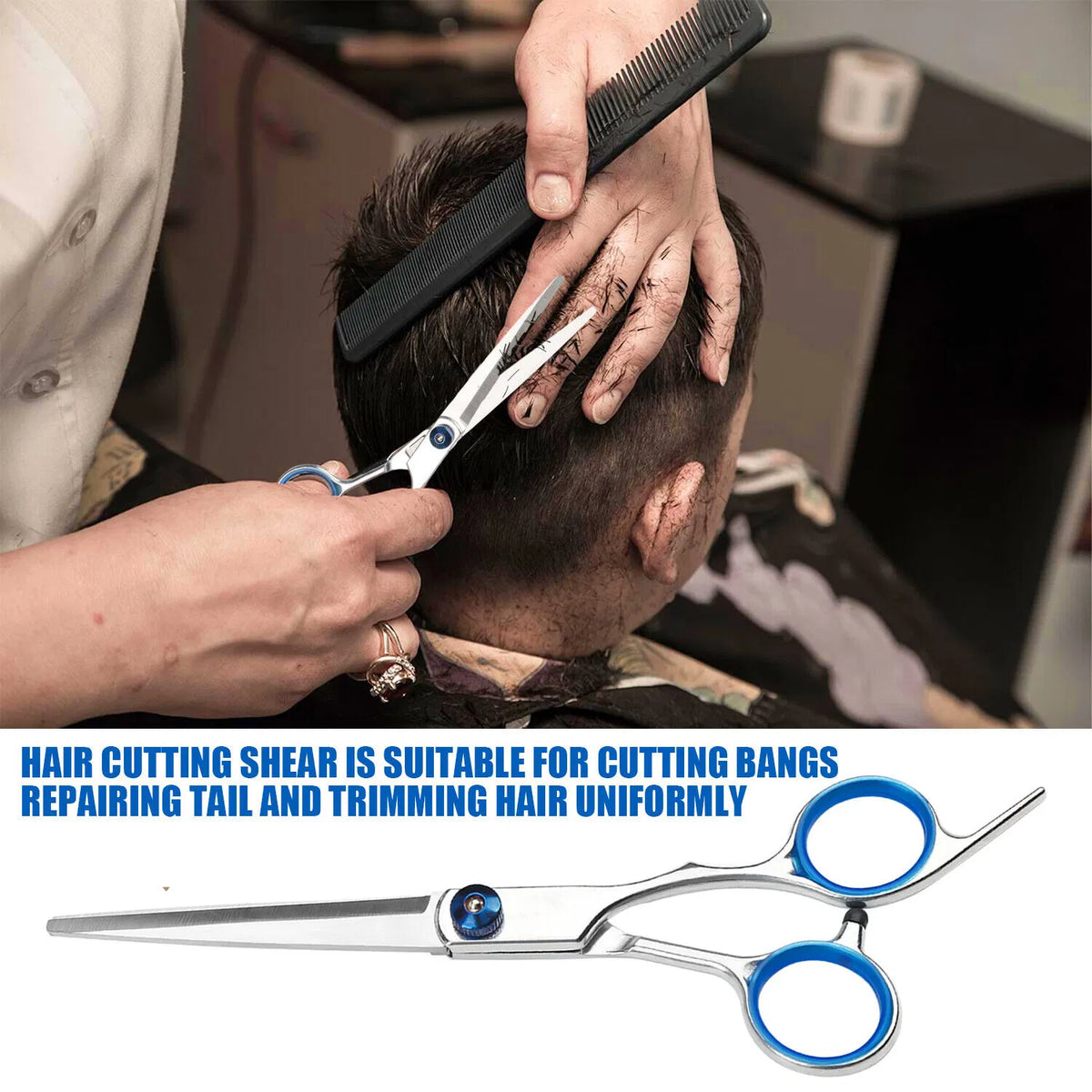 Professional Hair Cutting Thinning Scissors Barber Shears - pet product photo (view 5)