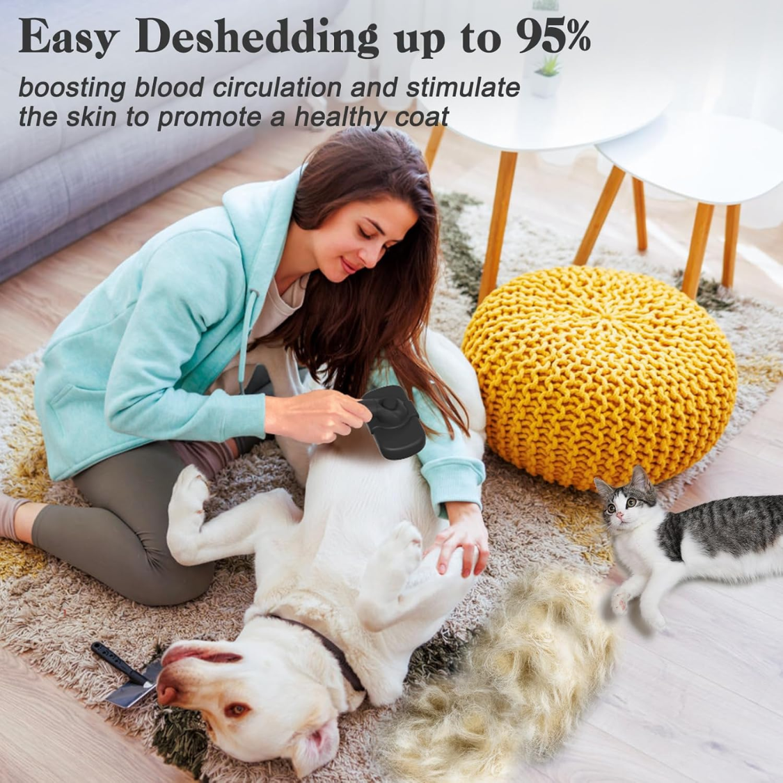 Self-Cleaning Brush vs. The Fur on Everything You Own - dog and cat product photo (view 7)
