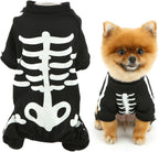 Glow-in-the-Dark Skeleton Costume for Small Dogs