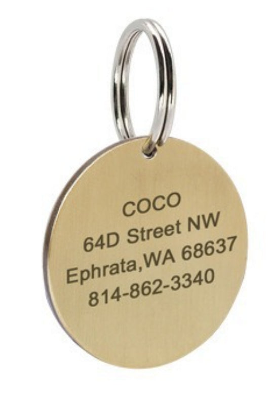 Dog ID Tag Stainless Steel Engraved Nameplate Keychain - dog product photo (view 8)