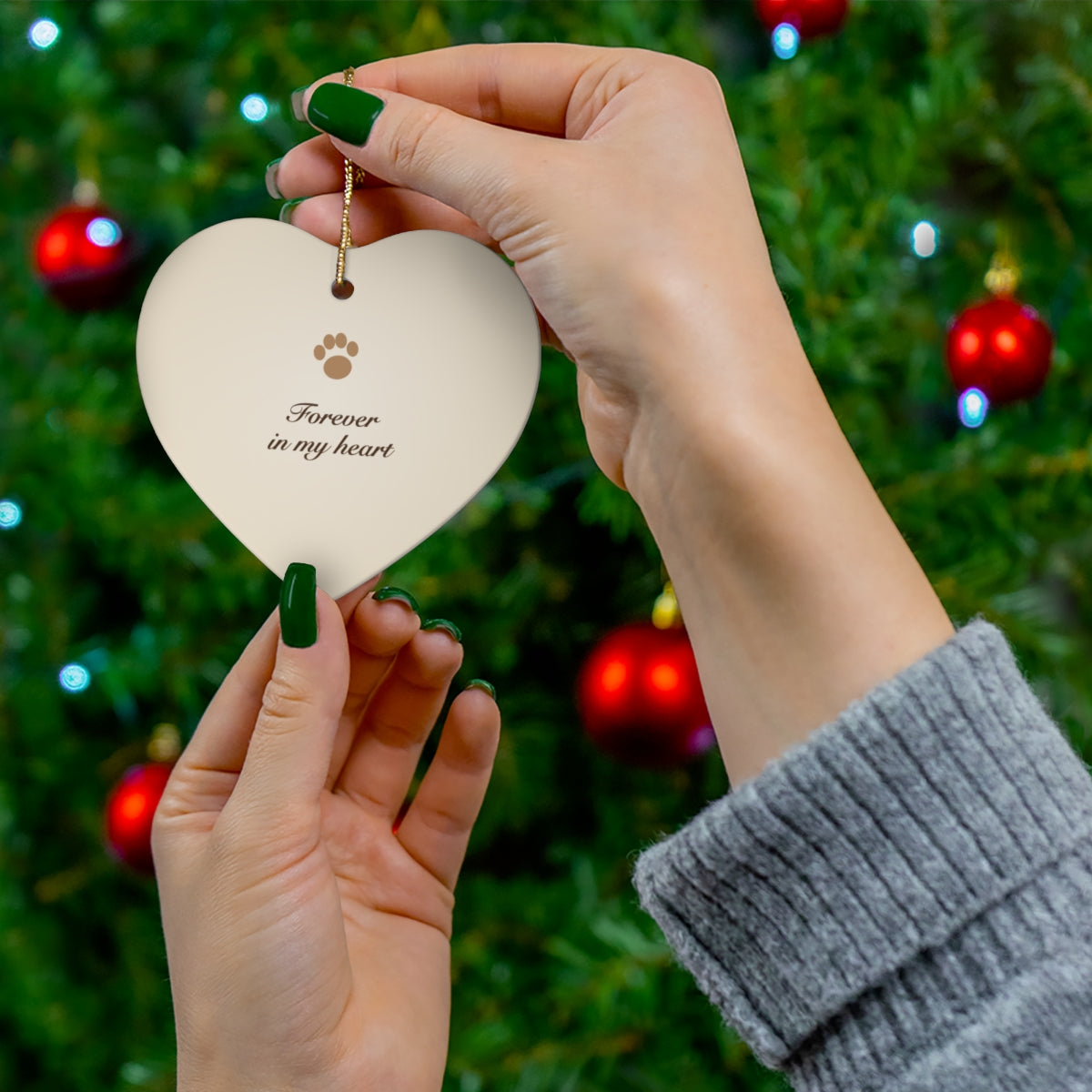 Forever In My Heart Pet Memorial Ornament - dog and cat product photo (view 3)