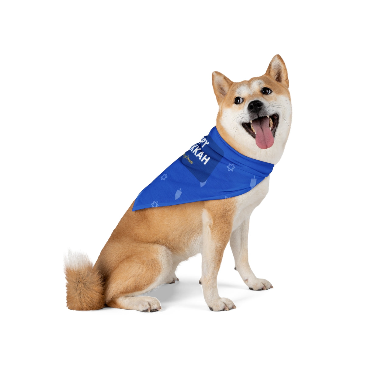 Happy Hanukkah Pet Bandana - dog and cat product photo (view 5)